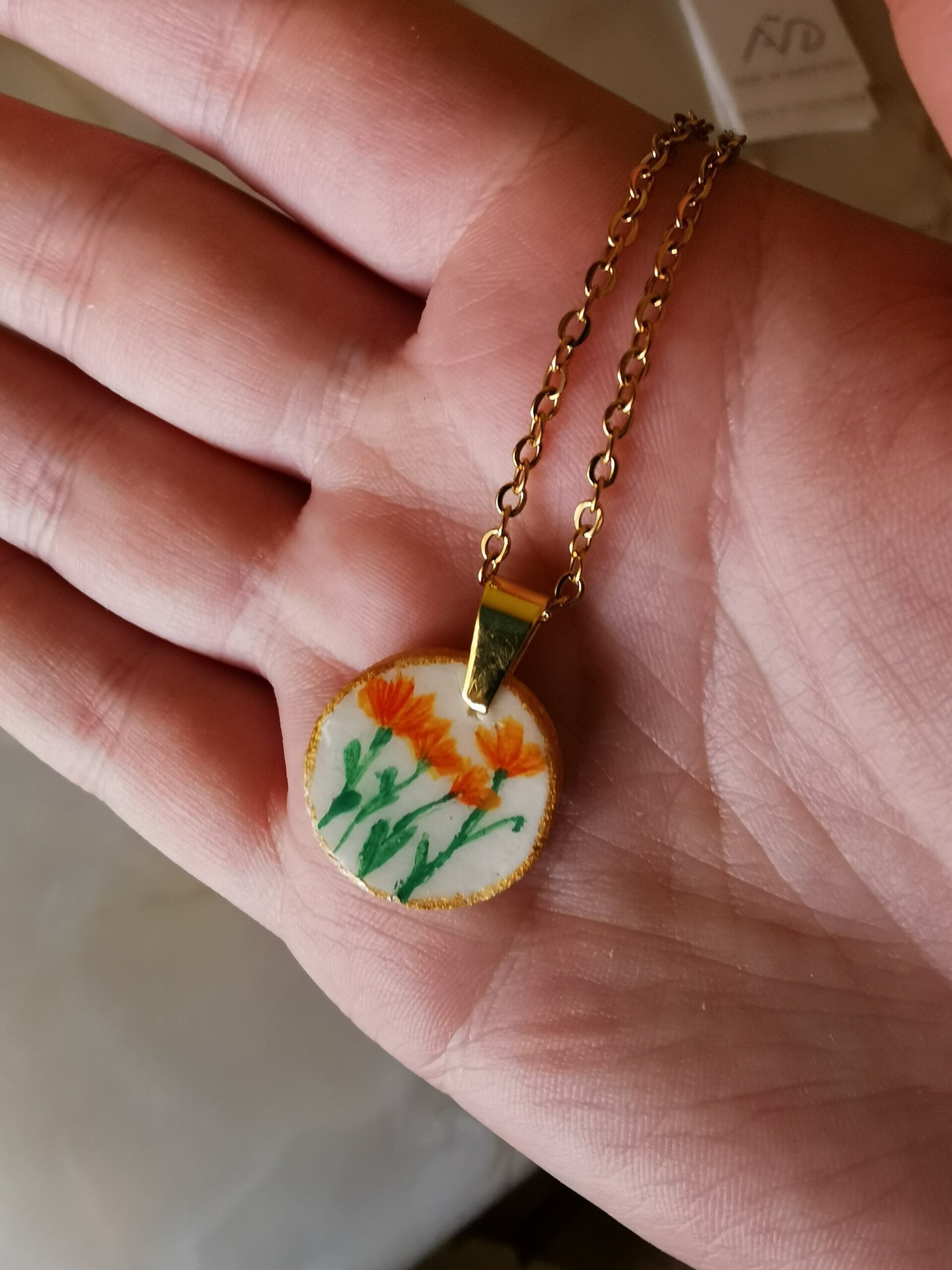 Colgante flores naranjas - 3